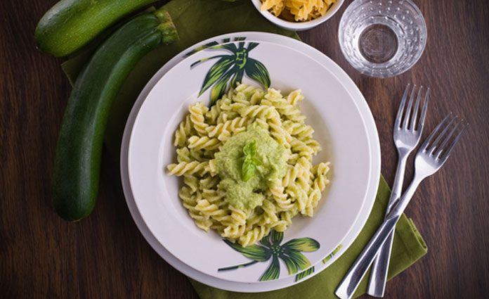 Fusilli-mit-Zucchinisauce Fusilli mit Zucchinisauce