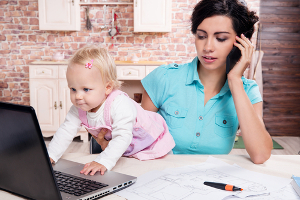 mama, kind, arbeiten, job, familie 245955130